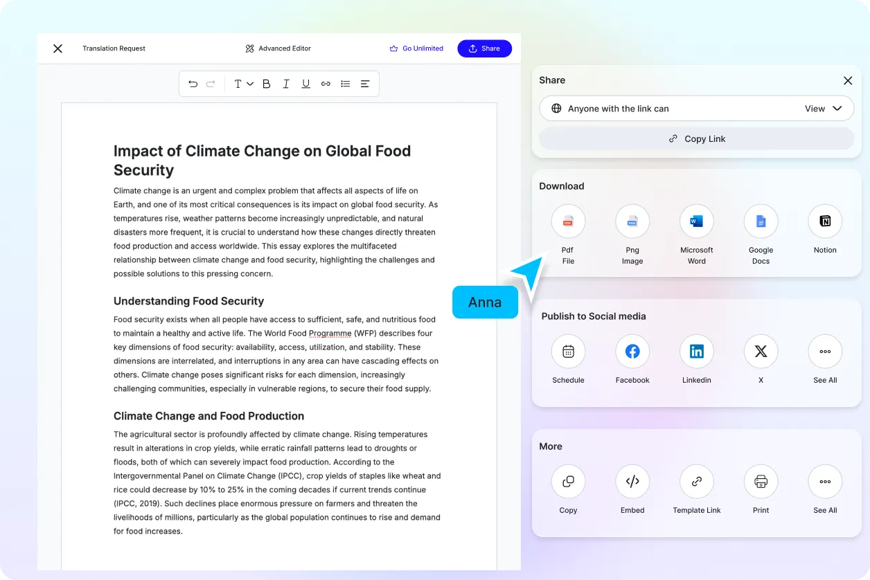 Free AI Translator Document Generator, Professional Multilingual Document Translation Tool